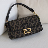 Fendi FF Jacquard Baguette Bag