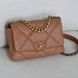 Chanel 21K Caramel Lambskin Medium 19 with Mixed-Metal Hardware