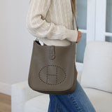 Hermès Etoupe Clemence Evelyne PM III Palladium Hardware