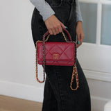 Chanel 19K Red Goatskin 19 Wallet on Chain with Mixed-Metal Hardware