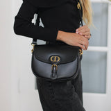 Dior Black Calfskin Medium Bobby Bag