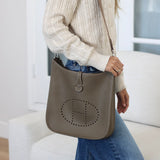 Hermès Etoupe Clemence Evelyne PM III Palladium Hardware