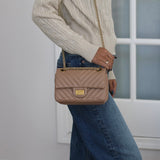 Chanel 16A Beige Calfskin 224 (Mini Size) Reissue 2.55 with Aged Gold Hardware