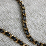 Chanel Beige & Black Caviar Small Filigree Flap with Aged Gold Hardware