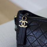 Chanel 17A Black Lambskin Gabrielle Hobo with Mixed-Metal Hardware