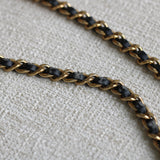 Chanel Beige & Black Caviar Small Filigree Flap with Aged Gold Hardware