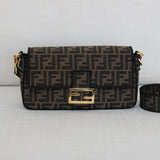 Fendi FF Jacquard Baguette Bag