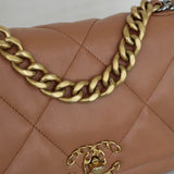 Chanel 21K Caramel Lambskin Medium 19 with Mixed-Metal Hardware