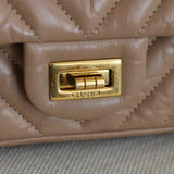 Chanel 16A Beige Calfskin 224 (Mini Size) Reissue 2.55 with Aged Gold Hardware