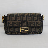 Fendi FF Jacquard Baguette Bag