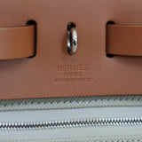 Hermès Beton Naturel Military Toile Herbag Zip 31 Palladium Hardware