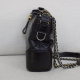 Chanel 17A Black Lambskin Gabrielle Hobo with Mixed-Metal Hardware