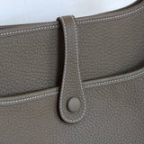Hermès Etoupe Clemence Evelyne PM III Palladium Hardware