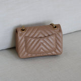 Chanel 16A Beige Calfskin 224 (Mini Size) Reissue 2.55 with Aged Gold Hardware