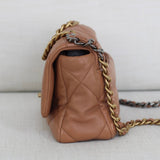 Chanel 21K Caramel Lambskin Medium 19 with Mixed-Metal Hardware