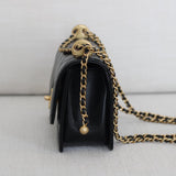 Chanel 24C Black Calfskin Mini My Perfect Bag with Aged Gold Hardware