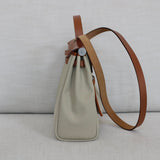 Hermès Beton Naturel Military Toile Herbag Zip 31 Palladium Hardware