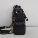 Chanel 17A Black Lambskin Gabrielle Hobo with Mixed-Metal Hardware