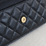 Chanel Black Caviar Wallet on Chain with Gold Hardware