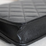 Chanel Black Caviar Wallet on Chain with Light Gold Hardware
