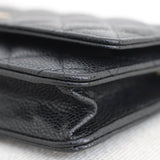 Chanel Black Caviar Wallet on Chain with Gold Hardware