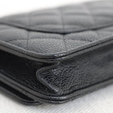 Chanel Black Caviar Wallet on Chain with Gold Hardware