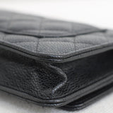 Chanel Black Caviar Wallet on Chain with Gold Hardware