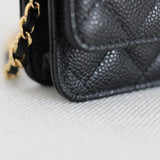 Chanel Black Caviar Wallet on Chain with Gold Hardware