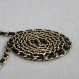 Chanel Black Caviar Wallet on Chain with Light Gold Hardware