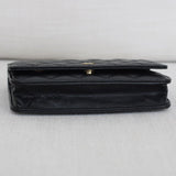 Chanel Black Caviar Wallet on Chain with Gold Hardware