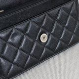 Chanel Black Caviar Wallet on Chain with Light Gold Hardware