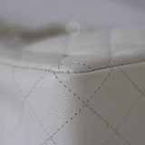 Chanel 17C Ivory Caviar Mini Rectangle with Light Gold Hardware