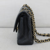 Vintage Chanel Black Caviar Small Classic Flap with 24k Gold Hardware