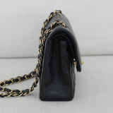 Vintage Chanel Black Caviar Small Classic Flap with 24k Gold Hardware