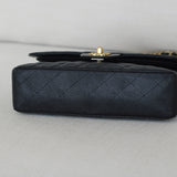 Vintage Chanel Black Caviar Small Classic Flap with 24k Gold Hardware