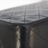 Vintage Chanel Black Lambskin Full Flap with 24k Gold Hardware