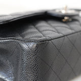 Chanel Black Caviar Medium Classic Flap with Silver Hardware