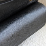 Chanel Black Caviar Small Classic Flap with Gold Hardware