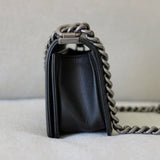Chanel Black Caviar Small Boy with Ruthenium Hardware