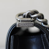 Chanel Black Caviar Small Boy with Ruthenium Hardware