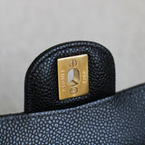 Chanel Black Caviar Small Classic Flap with Gold Hardware
