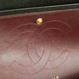 Chanel Black Caviar Double Flap Jumbo with Gold Hardware