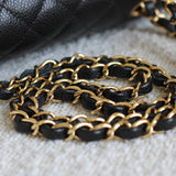 Chanel Black Caviar Small Classic Flap with Gold Hardware