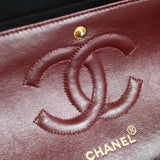 Vintage Chanel Black Jersey Medium Classic Flap with 24k Gold Hardware