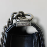 Chanel Black Caviar Small Boy with Ruthenium Hardware