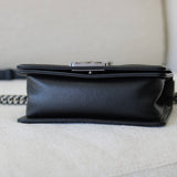 Chanel Black Caviar Small Boy with Ruthenium Hardware