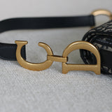 Dior Blue Canvas Saddle Bag