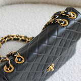 Vintage Chanel Black Caviar Single Flap Jumbo with 24k Gold Hardware