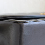 Vintage Chanel Black Lambskin Small Diana with 24k Gold Hardware