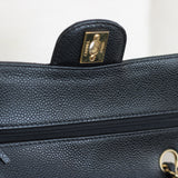 Vintage Chanel Black Caviar Small Classic Flap with 24k Gold Hardware